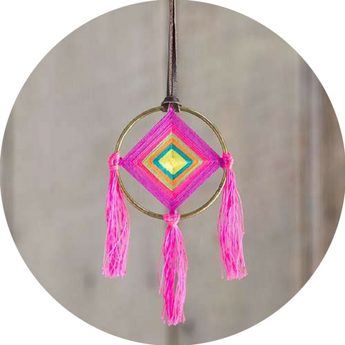 Car Charm - Purple God's Eye