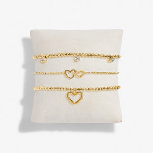 Celebrate You Gift Box 'Fabulous Friend' - Set of 3 Gold Tone Bracelet Set