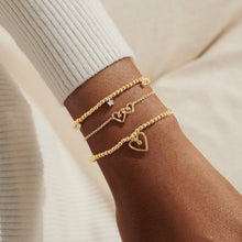 Load image into Gallery viewer, Celebrate You Gift Box &#39;With Love&#39; - Set of 3 Gold Tone Bracelet Set
