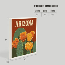 Load image into Gallery viewer, Ceramic Coaster - Arizona, Prickly Pear Cactus
