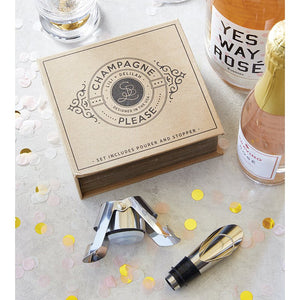 Champagne Stopper Book Box - Champagne Please