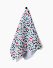 Load image into Gallery viewer, Christmas Holly Kitchen Tea Towel by Geometry
