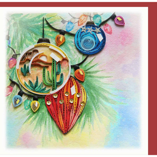 Christmas Ornament Desert Quilling Card