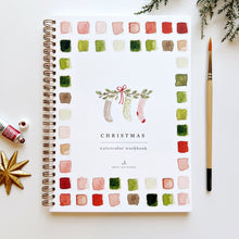 Load image into Gallery viewer, Christmas Watercolor Workbook and Watercolor Paint Set
