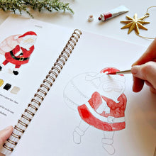 Load image into Gallery viewer, Christmas Watercolor Workbook and Watercolor Paint Set
