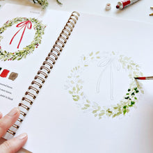 Load image into Gallery viewer, Christmas Watercolor Workbook and Watercolor Paint Set
