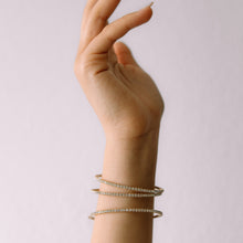 Load image into Gallery viewer, Gold Crystal Bangle
