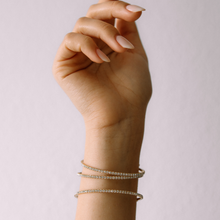 Load image into Gallery viewer, Gold Crystal Bangle
