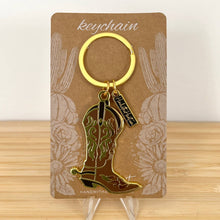 Load image into Gallery viewer, Cowboy Boots Enamel Keychain
