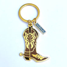 Load image into Gallery viewer, Cowboy Boots Enamel Keychain
