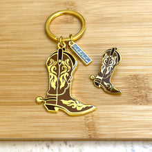 Load image into Gallery viewer, Cowboy Boots Enamel Keychain
