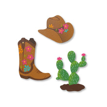 Load image into Gallery viewer, Cowgirl &amp; Cactus Magnets Set of 3, Magnetic Decor
