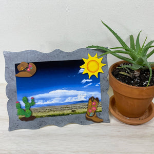 Cowgirl & Cactus Magnets Set of 3, Magnetic Decor