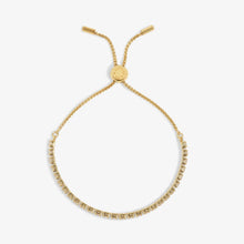 Load image into Gallery viewer, Cubic Zirconia Tennis Bracelet  in Gold Tone Plating
