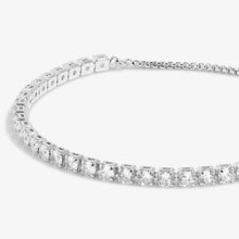 Load image into Gallery viewer, Cubic Zirconia Tennis Bracelet  in Silver Plating
