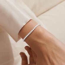 Load image into Gallery viewer, Cubic Zirconia Tennis Bracelet  in Silver Plating
