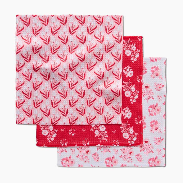 Cupid Garden Dishcloth Set of 3 by Geometry