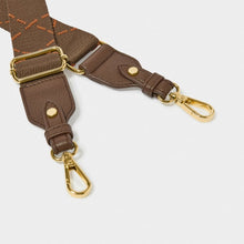 Load image into Gallery viewer, Dash Line Canvas Bag Strap - Brown
