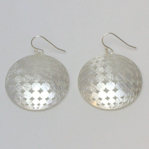 Domed Open Hole Circle Earrings