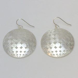 Domed Open Hole Circle Earrings