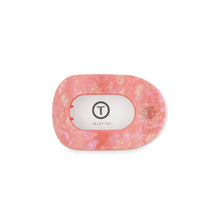 Load image into Gallery viewer, Pink and white marbled case with a brand logo on a white background
