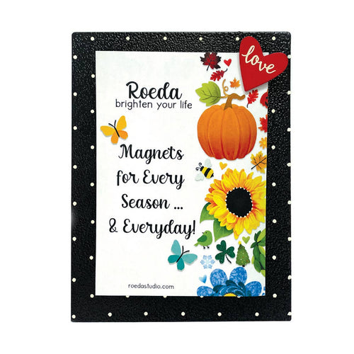 Easel w/ Kickstand, Black w/ White Dots, Magnetic Home Decor