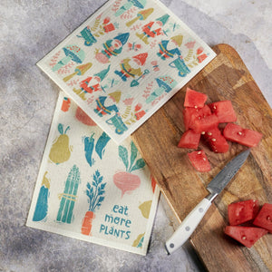 Eat More Plants Swedish Dishcloth Set