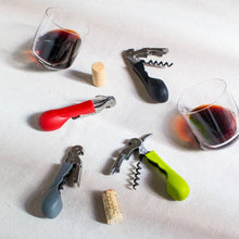 Load image into Gallery viewer, Ergonomic Silicone Handled Corkscrew | Wine Opener - Black
