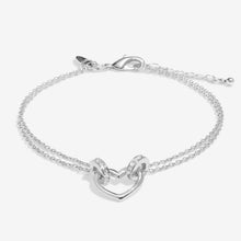 Load image into Gallery viewer, Evermore Heart Bracelet In Silver Plating
