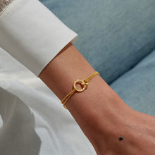 Load image into Gallery viewer, Evermore Linked Circles Bracelet In Gold-Tone Plating

