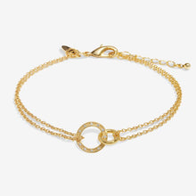 Load image into Gallery viewer, Evermore Linked Circles Bracelet In Gold-Tone Plating
