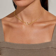 Load image into Gallery viewer, Evermore Linked Circles Necklace In Gold-Tone Plating
