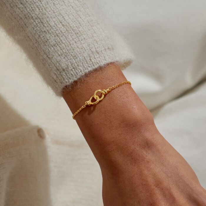 Evermore Linked Knot Bracelet In Gold-Tone Plating
