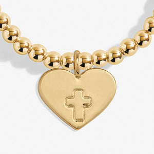 Faith A Little 'With Faith All Things Are Possible' Bracelet In Gold Tone Plating