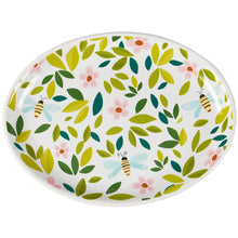 Load image into Gallery viewer, Flowers And Bees Vanity Tray - Trinket Tray
