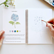 Load image into Gallery viewer, Flowers Watercolor Workbook and Watercolor Paint Set
