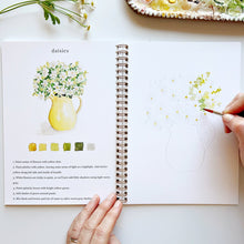 Load image into Gallery viewer, Flowers Watercolor Workbook and Watercolor Paint Set
