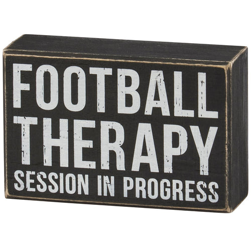 Football Therapy Box Sign