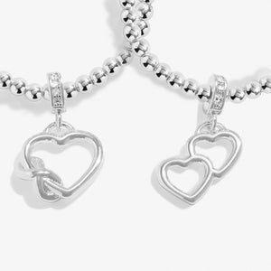 Forever Friends' Linked Infinity Bracelets In Silver Plating