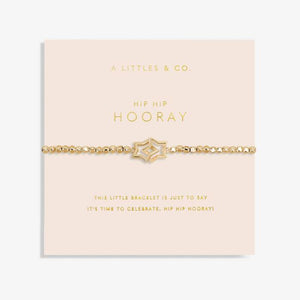 Forever Yours 'Hip Hip Hooray' Bracelet - Gold Tone Plating