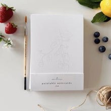 Load image into Gallery viewer, Fruit Paintable Watercolor Notecard Set
