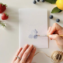 Load image into Gallery viewer, Fruit Paintable Watercolor Notecard Set
