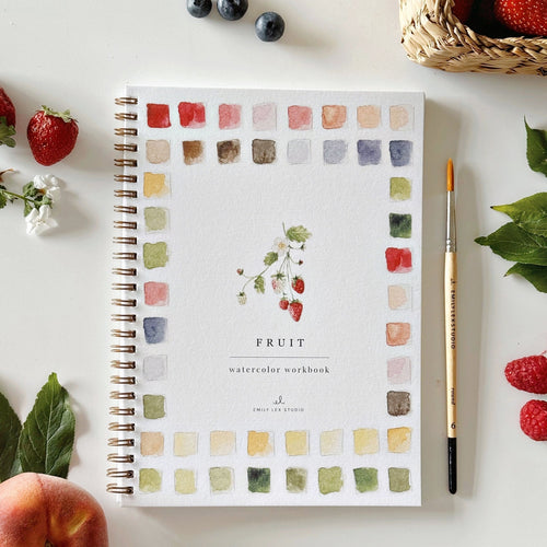 Fruit Watercolor Workbook and Watercolor Paint Set