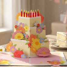 Load image into Gallery viewer, Full Bloom Birthday Cake Lovepop Card
