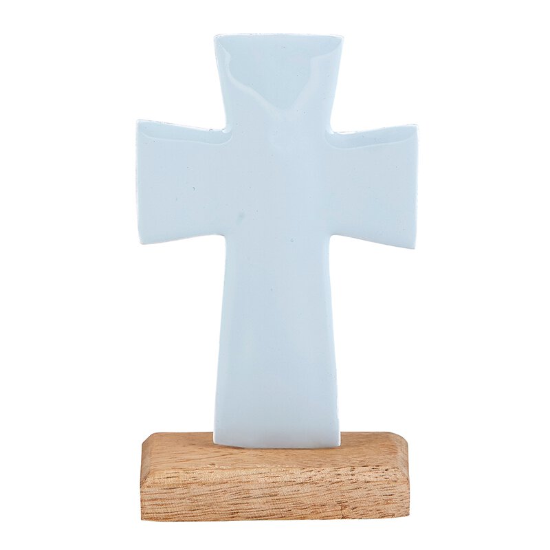 Enamel Standing Cross - Blue 4