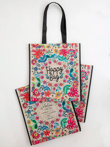 XL Tote - Happy Bag  Bright Florals