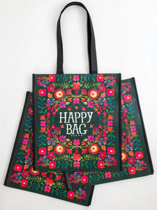 XL Tote - Happy Bag  Red Florals