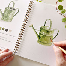 Load image into Gallery viewer, Garden Watercolor Workbook and Watercolor Paint Set
