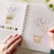 Load image into Gallery viewer, Garden Watercolor Workbook and Watercolor Paint Set
