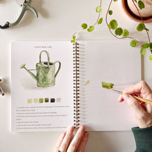 Load image into Gallery viewer, Garden Watercolor Workbook and Watercolor Paint Set
